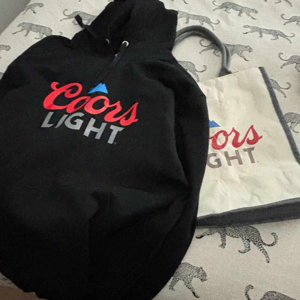 Coors Light Black Hoodie and Tote Set 2XL